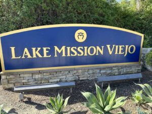 Lake Mission Viejo Sign