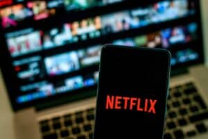 Image of Netflix on a phone showing how they use Tiktok to show up in AI agents