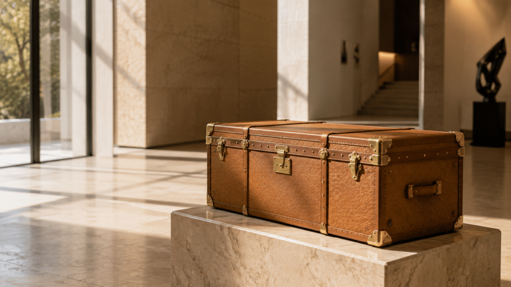 Sunlit Luxury Trunk in Modern Atrium