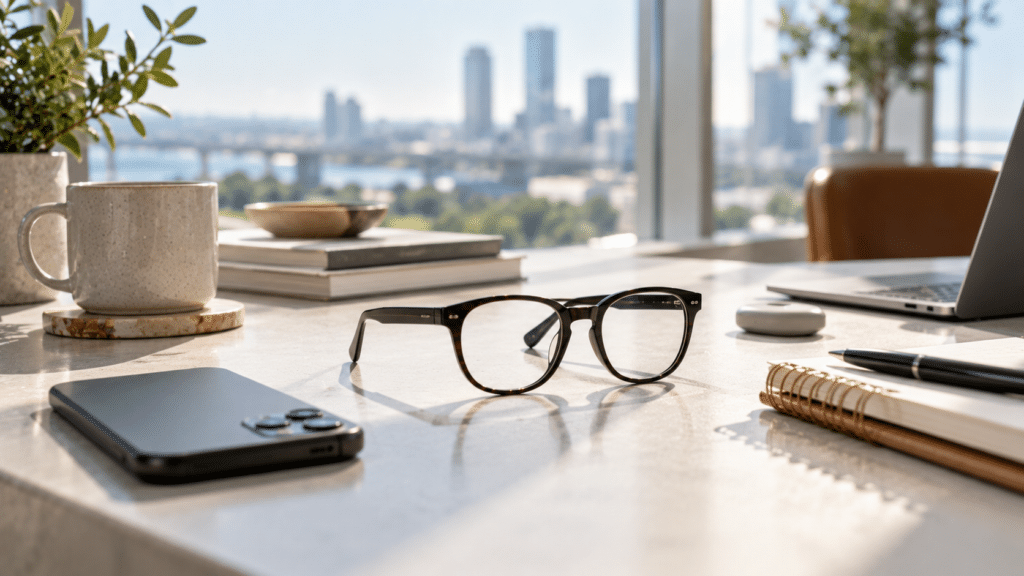 Modern Workspace with City Views